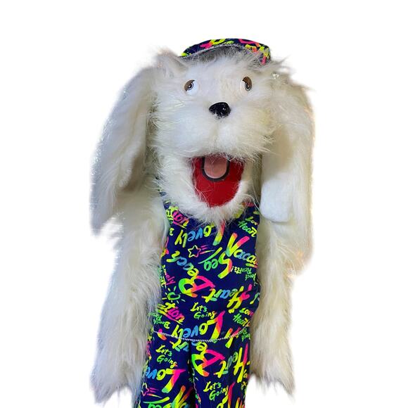 James Bone the Dog Hand Puppet in Hippie Clothes 40 Inches Long - Picture 6 of 10